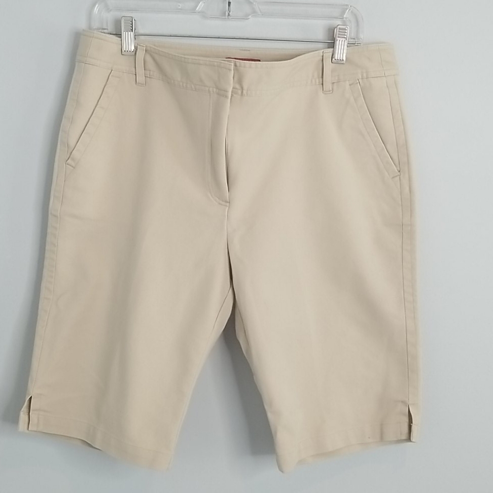 Charter Club Slim It Up light beige Bermuda Shorts 12